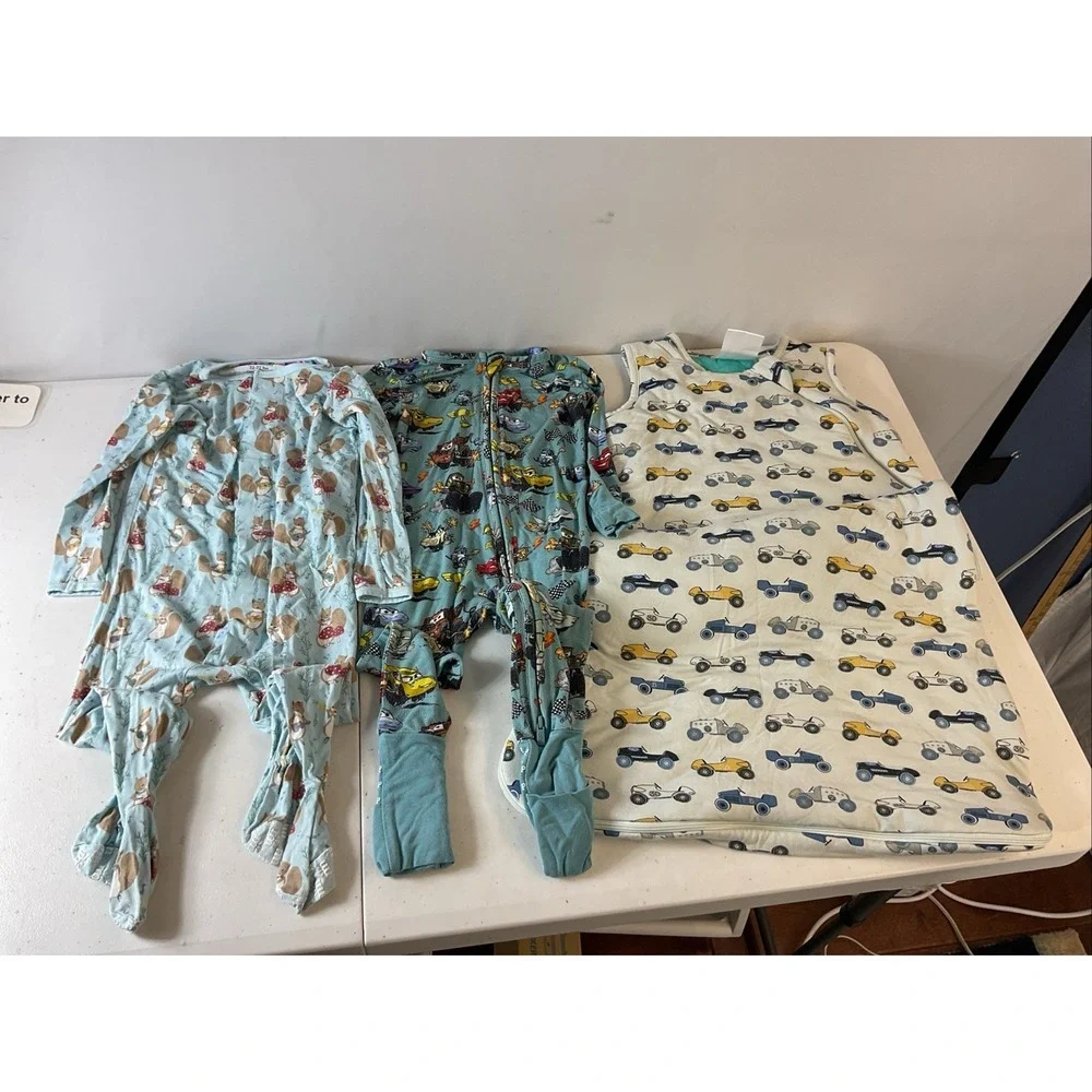Baby Boy Bamboo 3PC LOT size 12-18mos magnetic me, Disney Cars zippy sleep sack‎